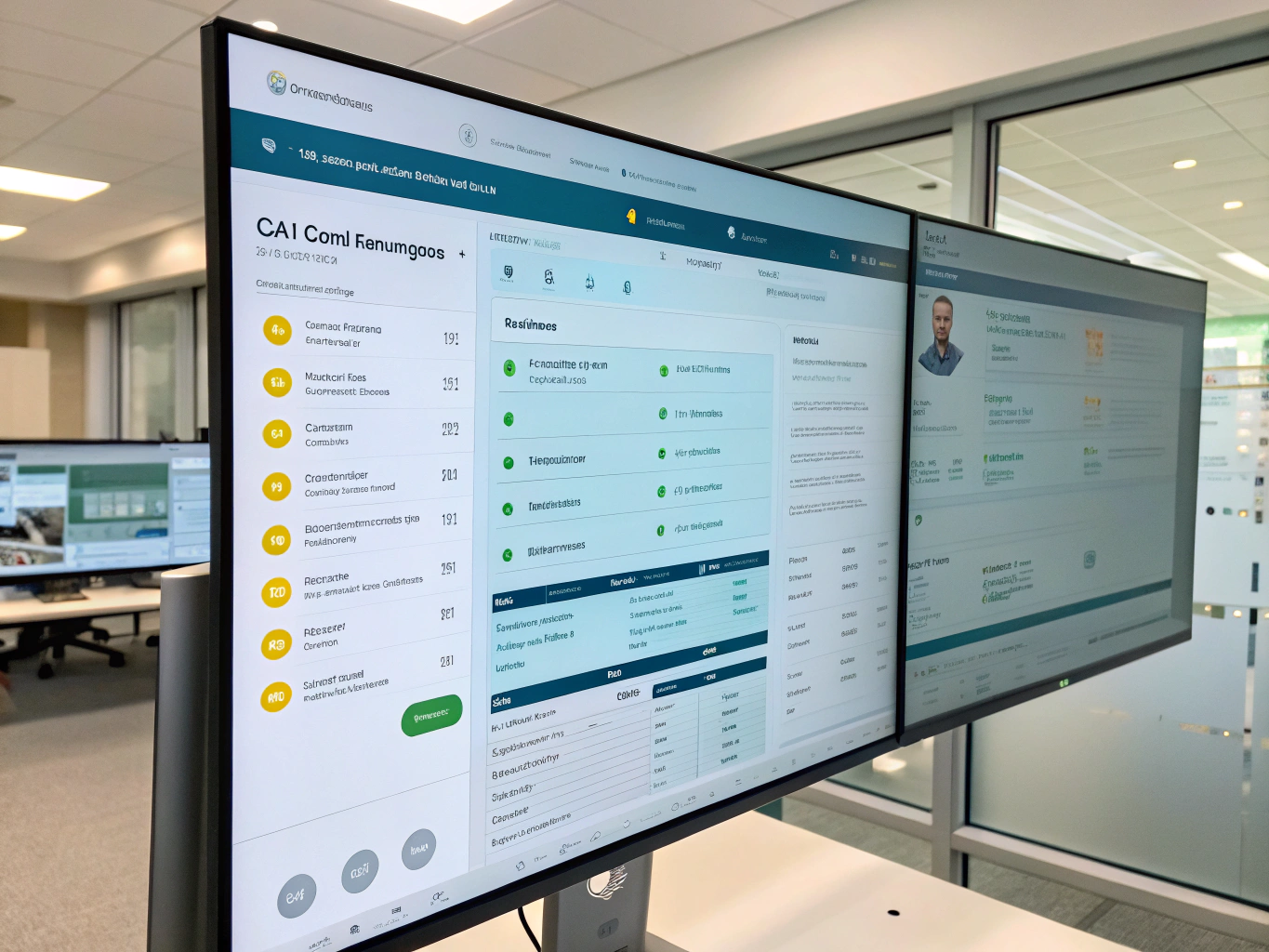 AI receptionist dashboard showing live call logs